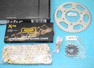 kit chaîne AFAM 14X48 428 XMR GOLD pour YAMAHA YZF-R125 08/18 et MT-125 15/19 - Photo 1/1