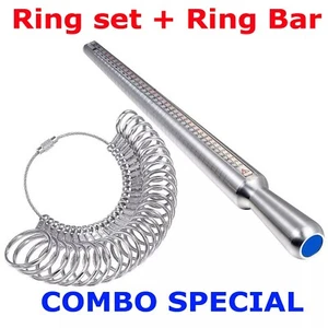 Metal Ring Sizer Gauge Mandrel Finger Sizing Measure Stick Standard Tool Sliver - Picture 1 of 7