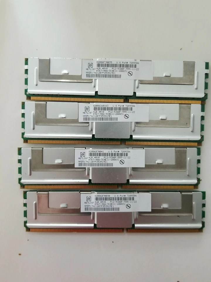NMD517A21207FD53NIME1 16GB 4x4GB DDR2 PC2-5300F ECC REGISTERED FB-DIMM 4RX8 - Image 1 of 4