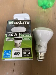 MaxLite 7BR20DLED40 7 Watt BR20 Shaped LED Bulb 4000K Color Regular Base - Picture 1 of 1