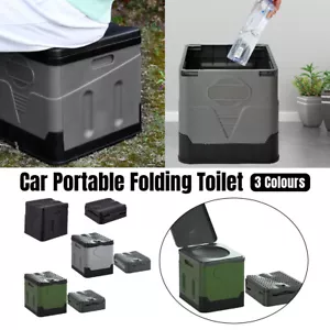 Portable Folding Car Toilet Outdoor Travel Emergency Plastic Lightweight Toilet - Picture 1 of 21