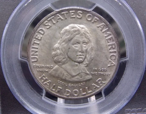 1934 Commemorative **MARYLAND** Silver Half Dollar 50c PCGS MS65 #837 ECC&C, Inc Cover