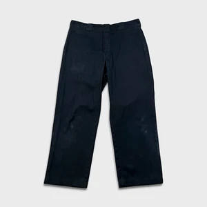 Dickies 874 Pants Mens 34x27 Black Original Fit Work Wear Casual Chino Trousers - Picture 1 of 9
