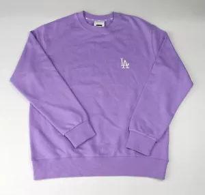 MLB LOS ANGELES DODGERS LAVENDER BASIC LOGO LONG SLEEVE SWEATSHIRT Sz L - Picture 1 of 7