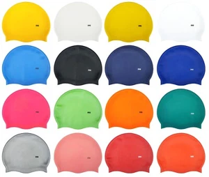 CHEX 100% Silicona plain Niño Niña 3-7 Años Muy Fuerte Elástico Natación Hat - Imagen 1 de 17