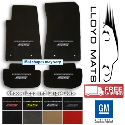 Velourtex 4pc Carpet Floor Mats for Chevrolet Camaro - Choose Color & Logo - Image 1 of 4