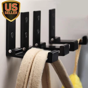 Folding Coat Hooks 4Pcs Foldable Hook Wall Mounted for Hanging Coat, Jacket, ... - Picture 1 of 7