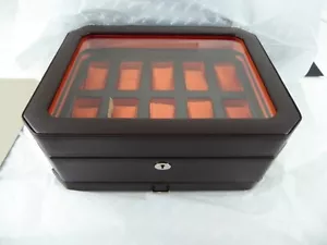 10 PIECE WATCH BOX - VEGAN LEATHER - Picture 1 of 9