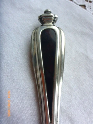 Antique Silver & Faux Tortoiseshell Button Hook Crown Detail London 1925/26 - Image 1 of 4