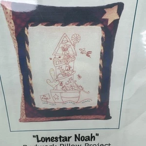 Lonestar Noah Redwork Kissen Muster ME Ledford Design - Bild 1 von 3