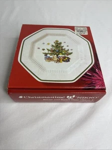 Nikko Christmastime Bread and Butter Plates 6 5/8" Set of 4 In Box Made in Japan - Picture 1 of 4