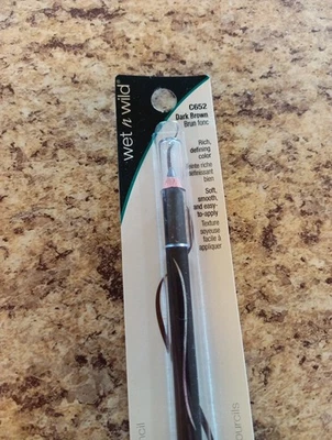 Vintage Wet N Wild Brow And Eye Liner Pencil Dark Brown C652 Original Package - Image 1 of 4