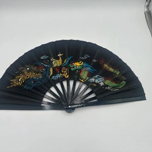 Kung Fu Fans Tai Chi Handheld Folding Bamboo Steel Hand Fan Practice Training - Picture 1 of 21
