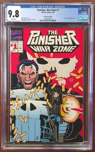 PUNISHER: WAR ZONE 1 NEWSSTAND VARIANT 1992 CGC 9.8 WHITE PAGES HTF!!🔥🔑💎 - Picture 1 of 2