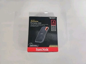 SanDisk - Extreme Portable 4TB External USB-C NVMe SSD - Black - SDSSDE61-4T00-G - Photo 1/6