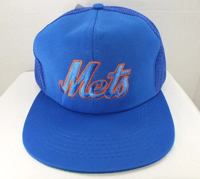 Gorra de béisbol de malla con guión de los New York Mets gorra de camionero con cierre a presión, OSFA U.I.I ¡NUEVA CON ETIQUETAS! Foto 1 de 4
