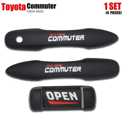 Cubierta de moldura manual de mango mate de 3 puertas V1 para Toyota Hiace Commuter H300 2019-25 Foto 1 de 4