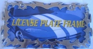 Jagged Edge Chrome License Frame. Free Screw Caps Included - Picture 1 of 1