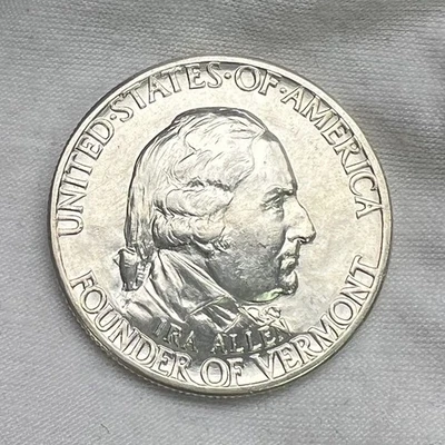 1927 Vermont Classic Commemorative 50c Half Dollar Silver Coin - Image 1 of 3
