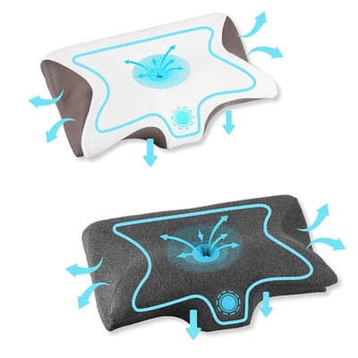 Cervical Memory Foam Neck Pillow Orthopedic Contour Support for Pain Relief - Image 1 of 3