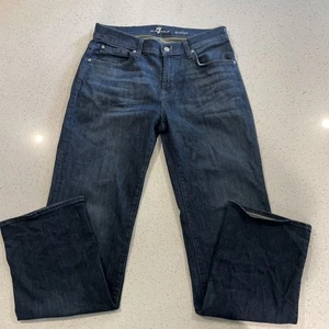 Pantalones de mezclilla oscuros elásticos 7 For All Mankind Austyn Performance para hombre 31 (32x33) - Imagen 1 de 9