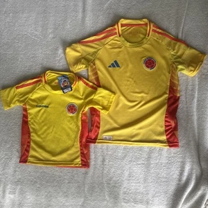 Lot Of 2 Kids Colombia Soccer Jerseys Size 3t, Size Youth 8 - Picture 1 of 11