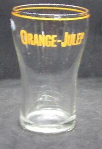 Orange-Julep. Slight bell shape. Orange band near top. 4 1/4"