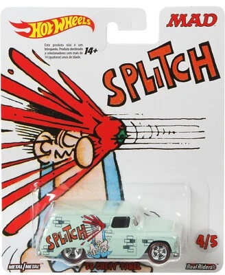 Hot Wheels Real Riders Mad Magazine 4/5 1955 Chevrolet Panel Delivery Green - Image 1 of 4