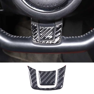 Carbon Fiber Steering Wheel U-shaped Decor Sticker Trim For Jaguar F-TYPE 13-22 - Picture 1 of 9