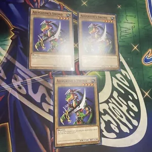 Yugioh! Alligator's Sword x3 LDK2-ENJ08 Playset NEW Unlimited NM/M - Picture 1 of 2