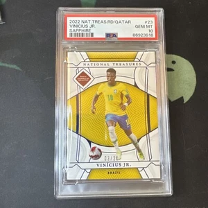 2022 Panini National Treasures RTQ Vinicius Jr. Sapphire /25 PSA 10  - Bild 1 von 2