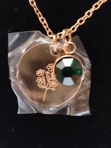 Green Gemstone Pendant Charm Necklace - Picture 1 of 7