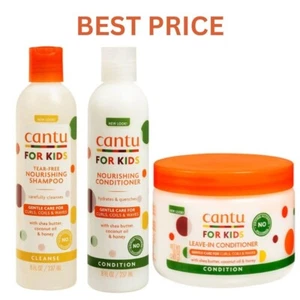 CANTU KIDS SHAMPOO + CONDITIONER + LEAVE IN CONDITIONER - COMBO PACK *BEST PRICE - Picture 1 of 5