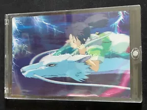 🔥 Spirited Away Chihiro Haku Anime 3D Lenticolare Grande Carta Regalo da Collezione - Foto 1 di 1