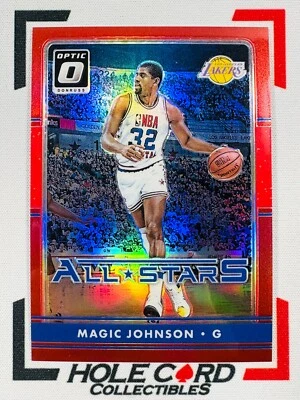 MAGIC JOHNSON 2016-17 Panini Donruss Optic All Stars #3 Red Prizm/99 一 Foto 1 de 2