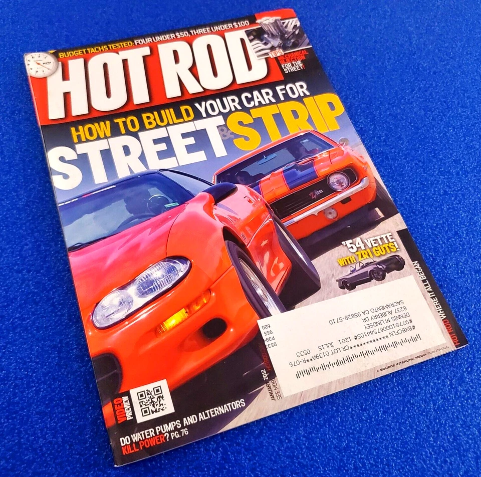 HOT ROD: HOW TO BUILD YOUR CAR FOR STREET STRIP '54 VETTE WITH ZR1 GUTS JAN 2012 - Image 1 of 4