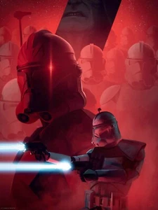 Impresión artística litográfica de Star Wars: The Clone Wars Arc Trooper Orders 18x24 #250 NUEVO - Imagen 1 de 1