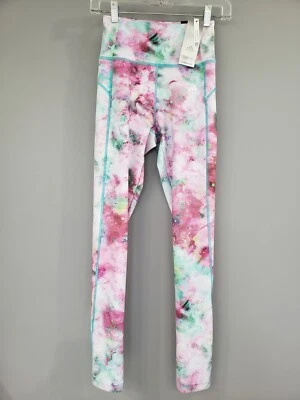 ADIDAS Zoe Saldana Medias Leggings Rosa Tie Dye Entrenamiento Atlético XS Correr Foto 1 de 4