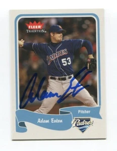 2004 Fleer Tradition Adam Eaton Signed Card Baseball RC Autographed AUTO #84 - Picture 1 of 2