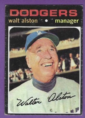 1971 Topps - #567  Walt Alston - Los Angeles Dodgers -  Vg+ - Image 1 of 2