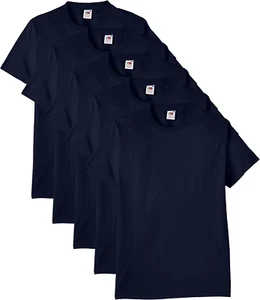 Fruit of the Loom Men'S Heavy T-Shirt Pack of 5 - Foto 1 di 12