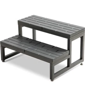 Hot Tub Steps -Heavy Duty Iron Frame Hot Tub Stairs Spa Steps with Non Gray #219 - Picture 1 of 6