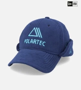 New Era Cap Herren Polartec Fleece Blau 5 Panel Hundeohren Cap Mütze 39Thirty M/L - Bild 1 von 4