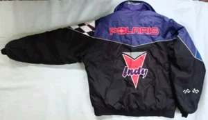 VINTAGE POLARIS INDY RACING FULL ZIPP SNOWMOBILE JACKET SIZE XL - Picture 1 of 11