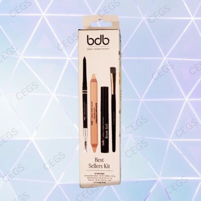  Billion Dollar Brows Best Sellers 4 pc Kit Universal Brow Pencil Duo Gel Brush  - Image 1 of 3