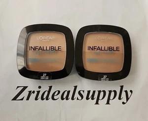 L'OREAL INFALLIBLE PRO GLOW LONGWEAR POWDER 27 CREME CAFE PACK OF 2 - Picture 1 of 2