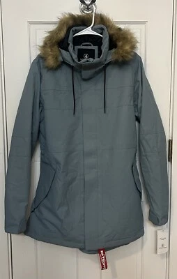 Volcom Women's Fawn Insulated Snowboard Snow Ski Jacket Green Ash X-Large NEW - Image 1 of 3