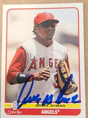 Erick Aybar Signed 2009 O-Pee-Chee - #304  - Image 1 of 2