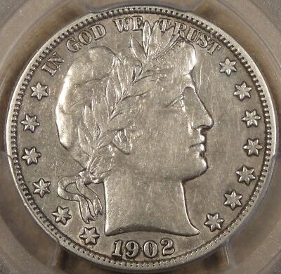 1902-S Barber Half Dollar 50c PCGS Certified XF45 More White Than Pictures - Image 1 of 4