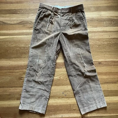 Vintage 90s Brown John Henry Corduroy Pleated Chino Trousers  - Image 1 of 3